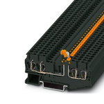 Phoenix Contact ST 2.5-QUATTRO-MT BK Series Black Knife Disconnect Terminal Block, 2.5mm², 1-Level, Spring Cage