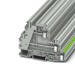 Phoenix Contact UT 4-PE/L/L Series Grey Earth Modular Terminal Block, 4mm², 1-Level, Screw Termination