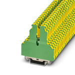 Phoenix Contact UKK 5-PE-1 Series Green, Yellow Earth Modular Terminal Block, 4mm², 2-Level, Screw Termination