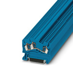 Phoenix Contact STS 2.5-TWIN BU Series Blue Feed Through Terminal Block, 2.5mm², 1-Level, Spring Cage Termination