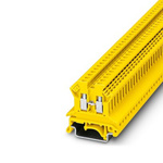Phoenix Contact UK 2.5 N YE Series Yellow Feed Through Terminal Block, 2.5mm², 1-Level, Screw Termination