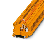 Phoenix Contact UT 4-MT-P/P OG Series Orange Knife Disconnect Terminal Block, 2.5mm², 1-Level, Screw Termination
