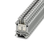 Phoenix Contact UK 16-PR Series Grey Feed Through Terminal Block, 16mm², 1-Level, Screw Termination