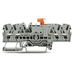 Wago TOPJOB S Series Grey DIN Rail Terminal Block, 2.5mm², 1-Level, Push-In Cage Clamp Termination, ATEX, EAC Ex, IECEx