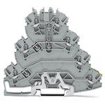 Wago TOPJOB S Series Grey Terminal Block, 2.5mm², 4-Level, Push-In Cage Clamp Termination, ATEX, EAC Ex, IECEx