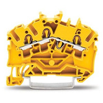 Wago TOPJOB S Series Yellow DIN Rail Terminal Block, 2.5mm², 1-Level, Push In Termination, ATEX, CSA, IECEx