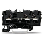 Wago TOPJOB S Series Black DIN Rail Terminal Block, 4mm², 1-Level, Push In Termination, ATEX, CSA, IECEx