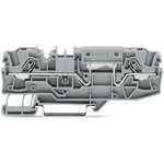 Wago TOPJOB S Series Grey DIN Rail Terminal Block, 6mm², 1-Level, Push In Termination, CSA