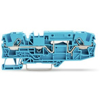 Wago TOPJOB S Series Blue DIN Rail Terminal Block, 6mm², 1-Level, Push In Termination, CSA