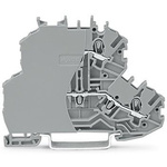 Wago TOPJOB S Series Grey DIN Rail Terminal Block, 1mm², 2-Level, Push-In Cage Clamp Termination, ATEX, EAC Ex, IECEx