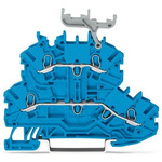 Wago TOPJOB S Series Blue DIN Rail Terminal Block, 1mm², 2-Level, Push-In Cage Clamp Termination, ATEX, EAC Ex, IECEx
