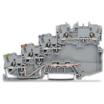 Wago TOPJOB S Series Grey DIN Rail Terminal Block, 1mm², 4-Level, Push-In Cage Clamp Termination
