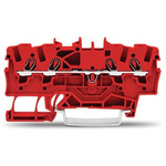 Wago TOPJOB S Series Red DIN Rail Terminal Block, 1.5mm², 1-Level, Push-In Cage Clamp Termination, ATEX, EAC Ex, IECEx