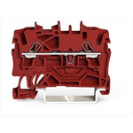 Wago TOPJOB S Series Red DIN Rail Terminal Block, 2.5mm², 1-Level, Push-In Cage Clamp Termination, ATEX, EAC Ex, IECEx