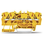 Wago TOPJOB S Series Yellow DIN Rail Terminal Block, 2.5mm², 1-Level, Push In Termination, ATEX, CSA, IECEx