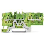 Wago TOPJOB S Series Green, Yellow Earth Terminal Block, 2.5mm², 1-Level, Push In Termination, ATEX, CSA, IECEx