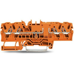 Wago TOPJOB S Series Orange DIN Rail Terminal Block, 2.5mm², 1-Level, Push In Termination, ATEX, CSA, IECEx