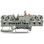 Wago TOPJOB S Series Grey Test Disconnect Terminal Block, 2.5mm², 1-Level, Push In Termination, ATEX, CSA, IECEx