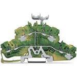Wago TOPJOB S Series Green, Yellow Double Level Terminal Block, 2.5mm², 2-Level, Push In Termination, ATEX, CSA, IECEx