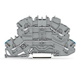 Wago TOPJOB S Series Grey Double Level Terminal Block, 2.5mm², 2-Level, Push In Termination, ATEX, CSA, IECEx