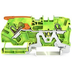 Wago TOPJOB S Series Green, Yellow Earth Terminal Block, 4mm², 1-Level, Push In Termination, ATEX, CSA, IECEx