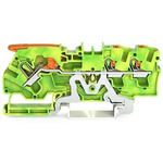Wago TOPJOB S Series Green, Yellow Earth Terminal Block, 4mm², 1-Level, Push In Termination, ATEX, CSA, IECEx