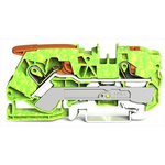 Wago TOPJOB S Series Green, Yellow Earth Terminal Block, 10mm², 1-Level, Push In Termination, ATEX, IECE