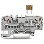 Wago TOPJOB S Series Grey Fuse Terminal Block, 2.5mm², 1-Level, Push In Termination, Fused, CSA