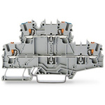Wago TOPJOB S Series Grey Double Level Terminal Block, 2.5mm², 2-Level, Push In Termination, ATEX, CSA, IECEx