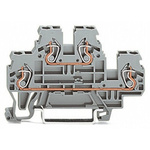 Wago 870 Series Grey Terminal Block, 2.5mm², 2-Level, Cage Clamp Termination