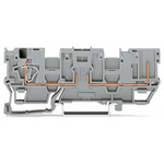 Wago 769 Series Grey Carrier Terminal Block, 4mm², 1-Level, Cage Clamp Termination, CSA