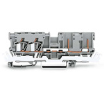 Wago 769 Series Grey Carrier Terminal Block, 4mm², 1-Level, Cage Clamp Termination, CSA