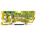 Wago 769 Series Green, Yellow Carrier Terminal Block, 4mm², 1-Level, Cage Clamp Termination, CSA