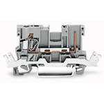 Wago 769 Series Grey Carrier Terminal Block, 4mm², 1-Level, Cage Clamp Termination, CSA