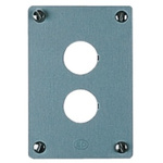Eaton Brushed Aluminium M22 Push Button Enclosure - 2 Hole 22mm Diameter