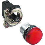 Allen Bradley, 800F, Panel Mount Red LED Push Button, 22mm Cutout, IP66, 24V ac/dc