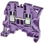 Entrelec ZS6 Series Purple Feed Through Terminal Block, 6mm², Single-Level, Screw Termination, ATEX