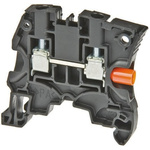 Entrelec ZS6 Series Black Feed Through Terminal Block, 6mm², Double-Level, Screw Termination, ATEX