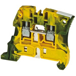 Entrelec ZS16 Series Green/Yellow Standard Din Rail Terminal, 16mm², Screw Termination, ATEX