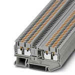 Phoenix Contact PT 2.5-QUATTRO-DIO/R-L Series Grey Feed Through Terminal Block, 0.14 → 4mm², Single-Level, Push