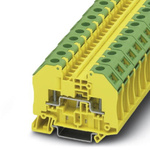Phoenix Contact RT 3-PE Series Green, Yellow Earth Terminal Block, Single-Level, Bolt Termination