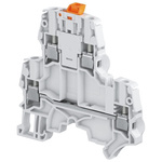 Entrelec SNK Series Grey Standard Din Rail Terminal, 4mm², Double-Level, Screw Termination