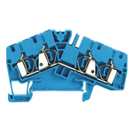 Weidmuller Z Series Blue Feed Through Terminal Block, Single-Level, Clamp Termination