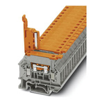 Phoenix Contact UK 5-HEDI N GY Series Grey, Orange Disconnect Terminal Block, Single-Level, Screw Termination