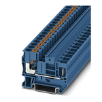 Phoenix Contact PT 6/1P BU Series Blue Feed Through Terminal Block, Single-Level, Plug In Termination