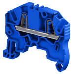 Entrelec ZK2.5 Series Blue Standard Din Rail Terminal, 2.5mm², Single-Level, Spring Clamp Termination