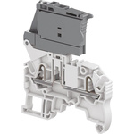 Entrelec ZK2.5 Series Grey Fused DIN Rail Terminal, 2.5mm², Single-Level, Spring Clamp Termination, Fused