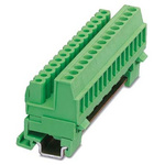 Phoenix Contact MSTBVK 2.5/ 5-ST-5.08 Series Green DIN Rail Terminal Block, Screw Termination