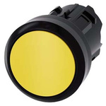 Siemens Flat Yellow Push Button - Latching, SIRIUS ACT Series, 22mm Cutout, Round