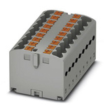 Phoenix Contact Distribution Block, 18 Way, 0.14 → 4mm², 24A, 500 V, Grey